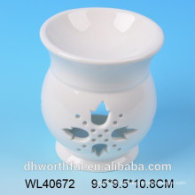Quemador de aceite de fragancia de cerámica blanca Elegent